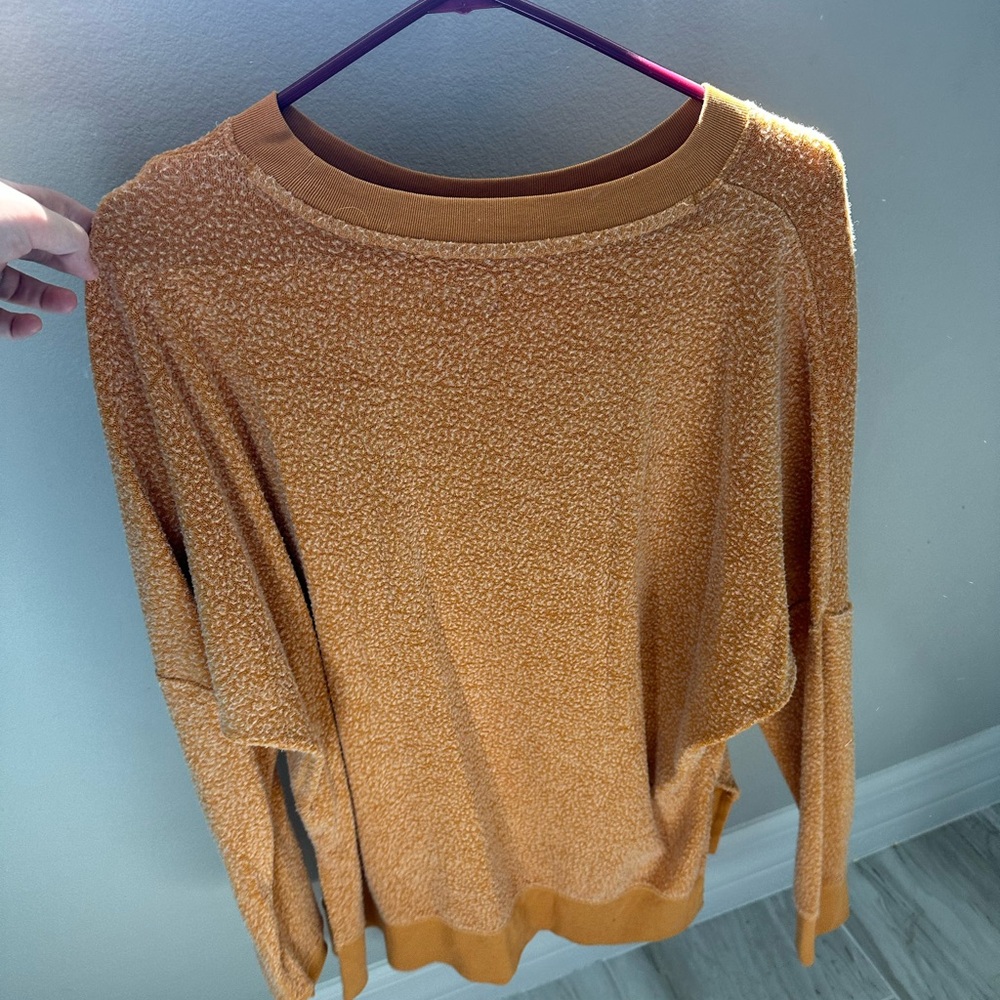 Cozy Orange Textured Sweater